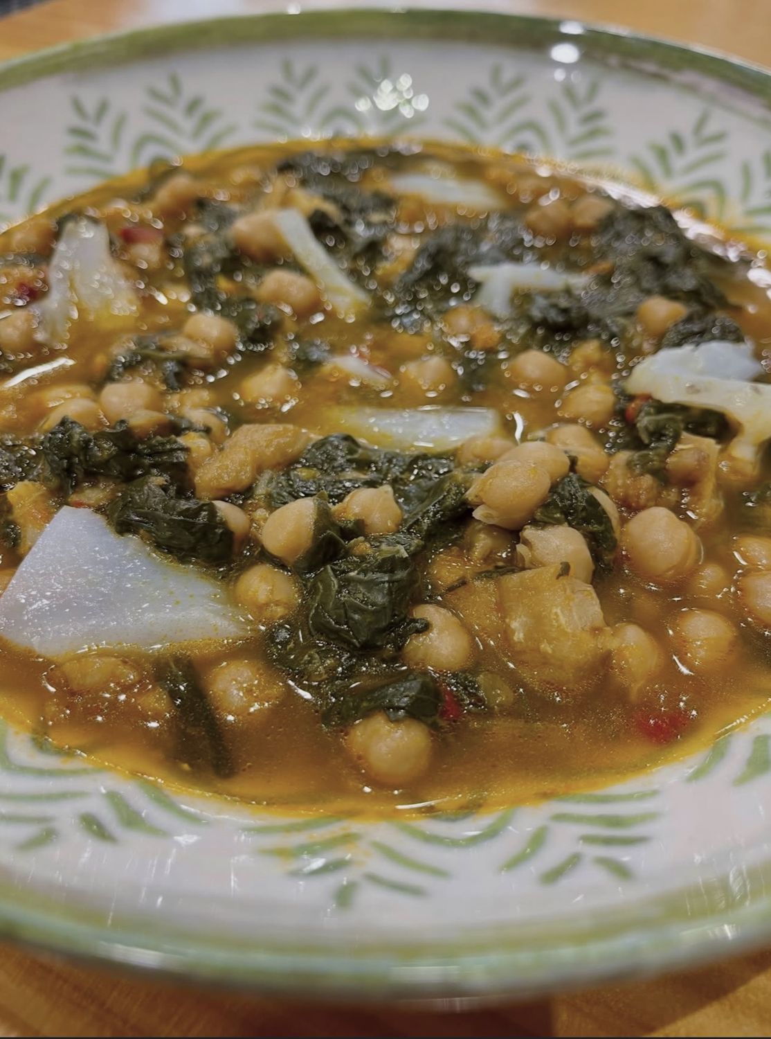 Garbanzos con bacalao